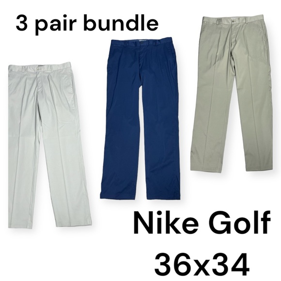 Nike Other - Nike Golf Pants dri fit tour performance 36x34 3 pair bundle 3 for 1